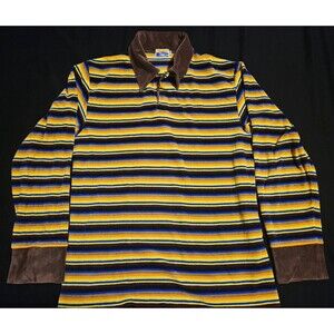Vintage 70s 80's Hampton Garage Velour Surf Shirt Terry Cloth Polo Rad